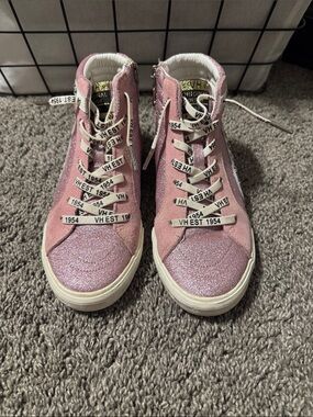Vintage Havana Pink Glitter High-Top Sneakers size 6